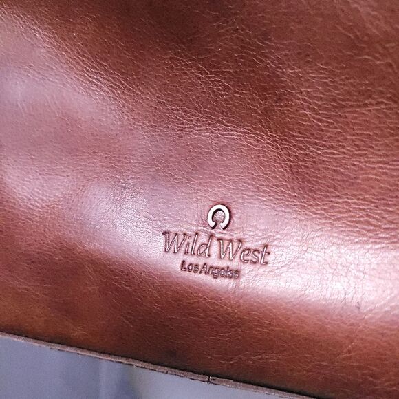 Wild West leather luxury domed backpack Cognac Brown - Picture 3 of 12